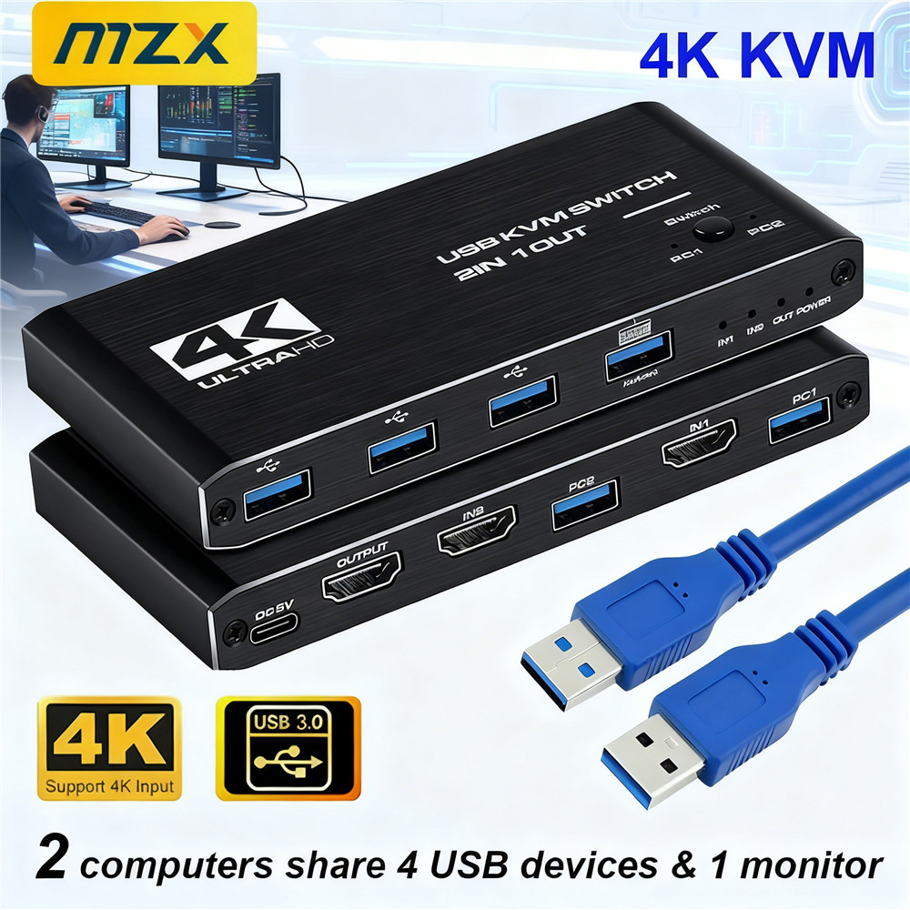 Przełącznik KVM 4K 60Hz Hub US – Tech Computer Accessories recenzja i cena